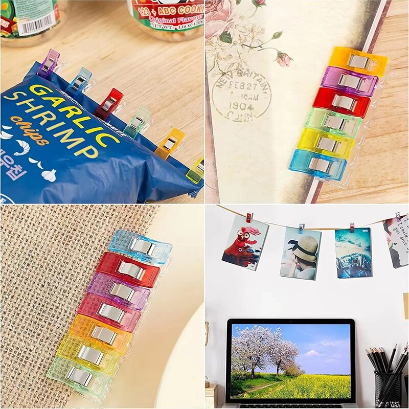 50 ярких пластиковых зажимов для шитья, рукоделия, вязания, крючка и бумажных проектов