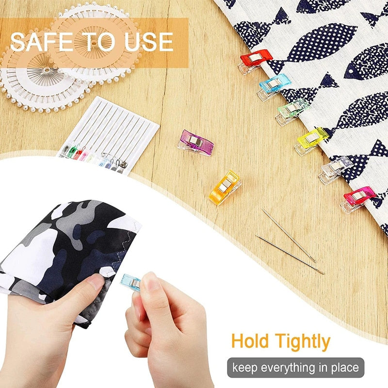 50 ярких пластиковых зажимов для шитья, рукоделия, вязания, крючка и бумажных проектов