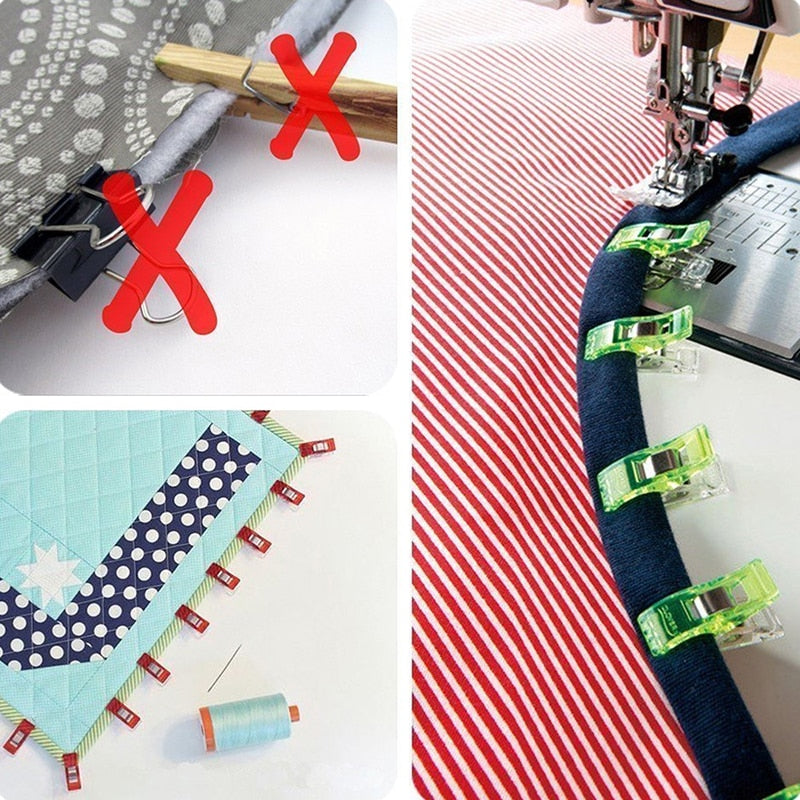 50 ярких пластиковых зажимов для шитья, рукоделия, вязания, крючка и бумажных проектов