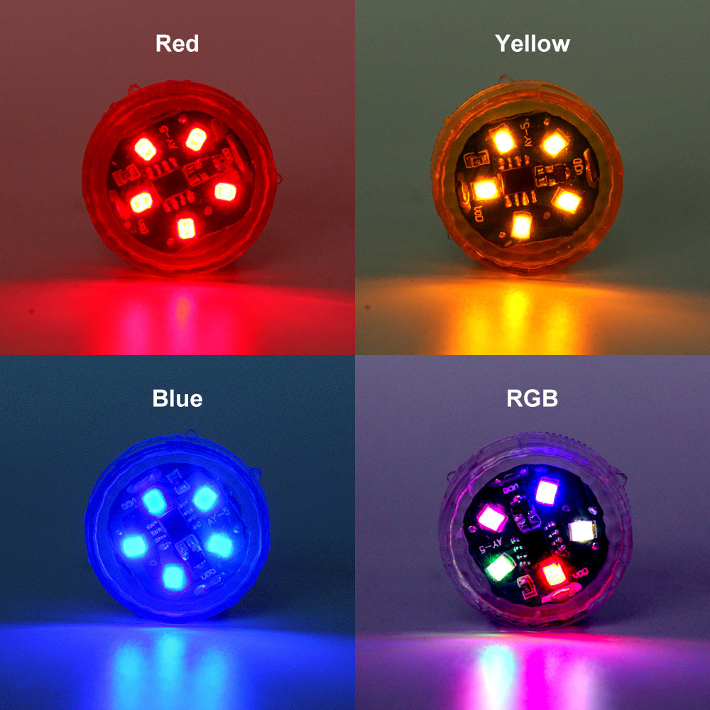 4PCS Mini LED Car Door Warning Lights Wireless Magnetic Sensor Anti-Rear Collision Safety Signal Lamps