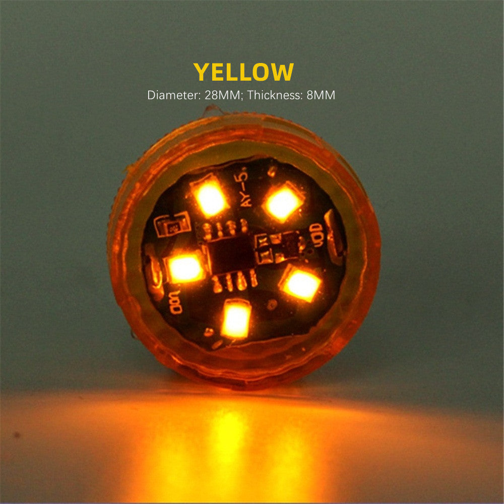 4PCS Mini LED Car Door Warning Lights Wireless Magnetic Sensor Anti-Rear Collision Safety Signal Lamps