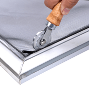 Ручной ролик для сплайна с деревянной ручкой и стальными колесами для установки сетчатых дверей