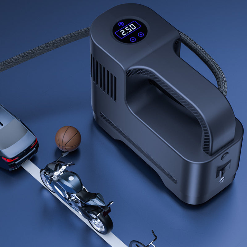 Digital Tire Inflator for Cars and Motorcycles with LED Lights and Car Plug