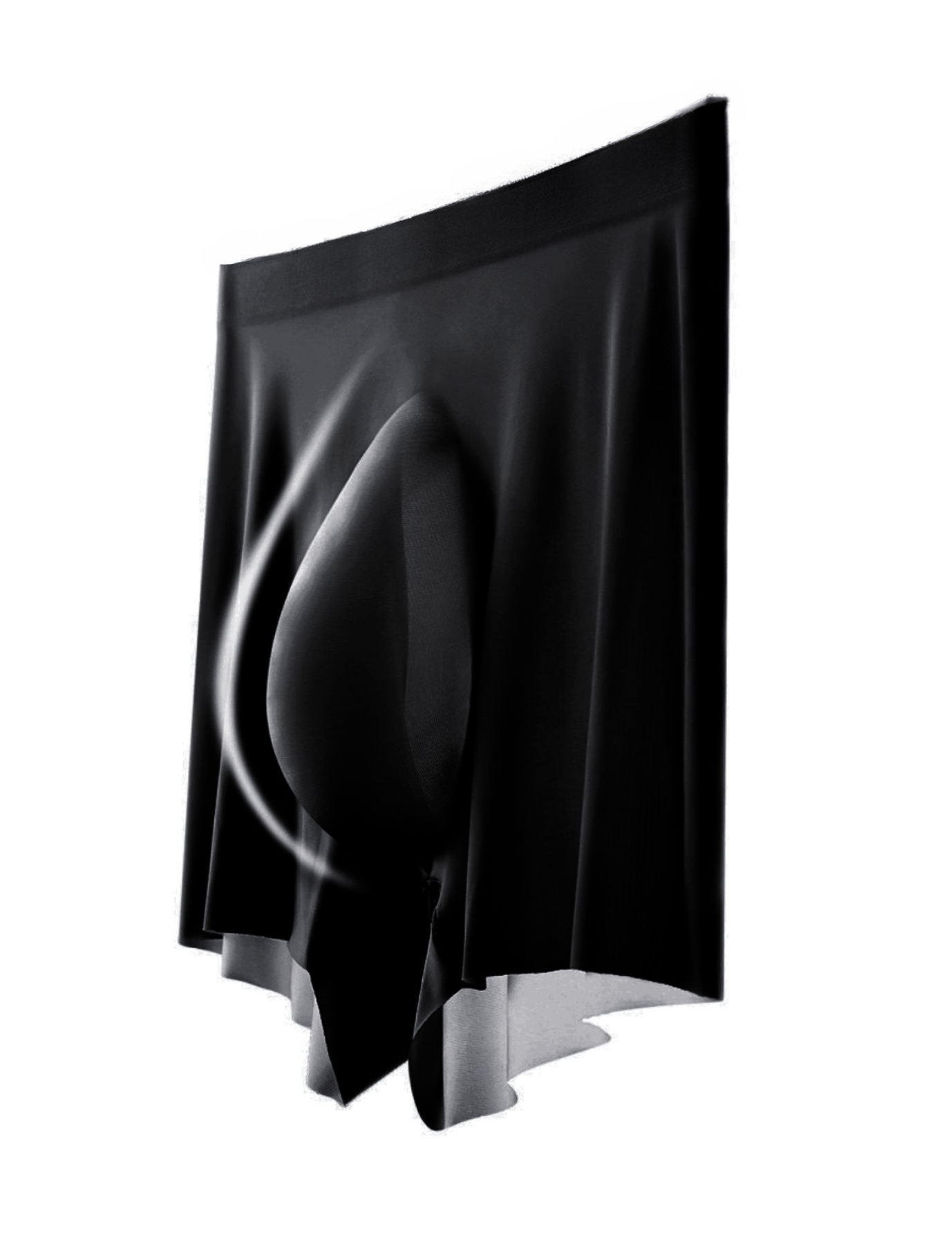 Men's Ultra Thin Seamless Boxers with U Pouch Semi-Sheer Medium Stretch Fabric in Black White Blue Navy Pink