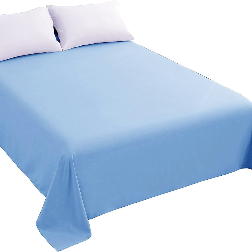 Sábana plana transpirable ultra suave, resistente a las arrugas, doble cepillado, lavable a máquina