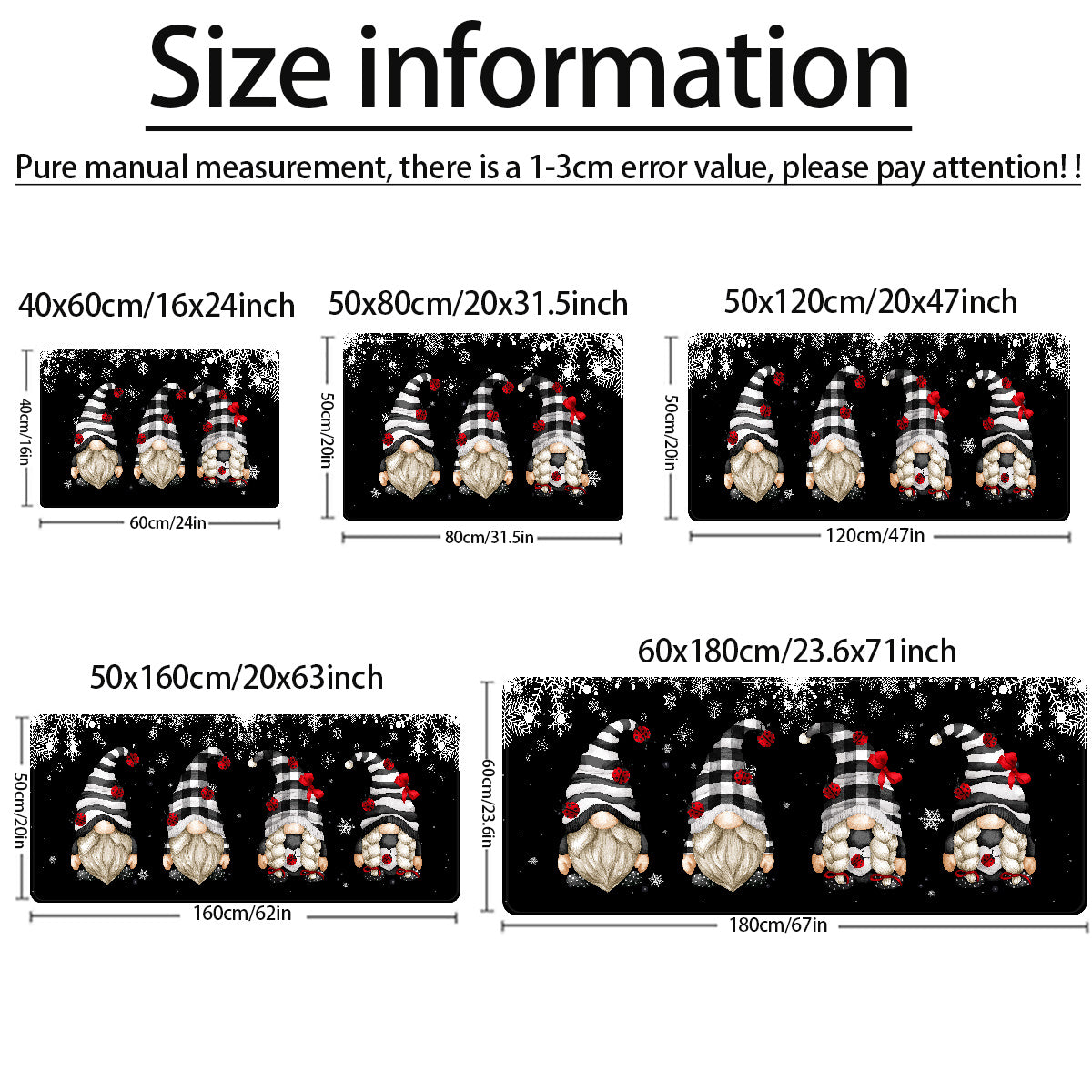 Alfombra de baño de cristal con gnomo en blanco y negro, resistente al agua, fácil de limpiar, alfombra para suelo