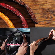 Universal Car Steering Wheel Cover 15 Inch Peach Wood Grain Anti-Skid