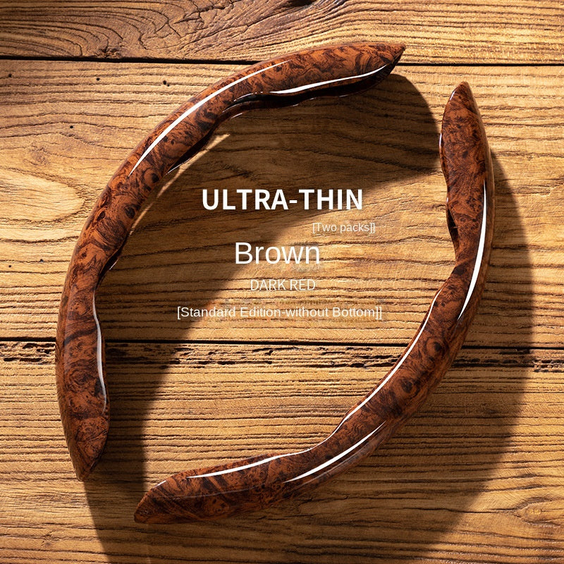 Universal Car Steering Wheel Cover 15 Inch Peach Wood Grain Anti-Skid