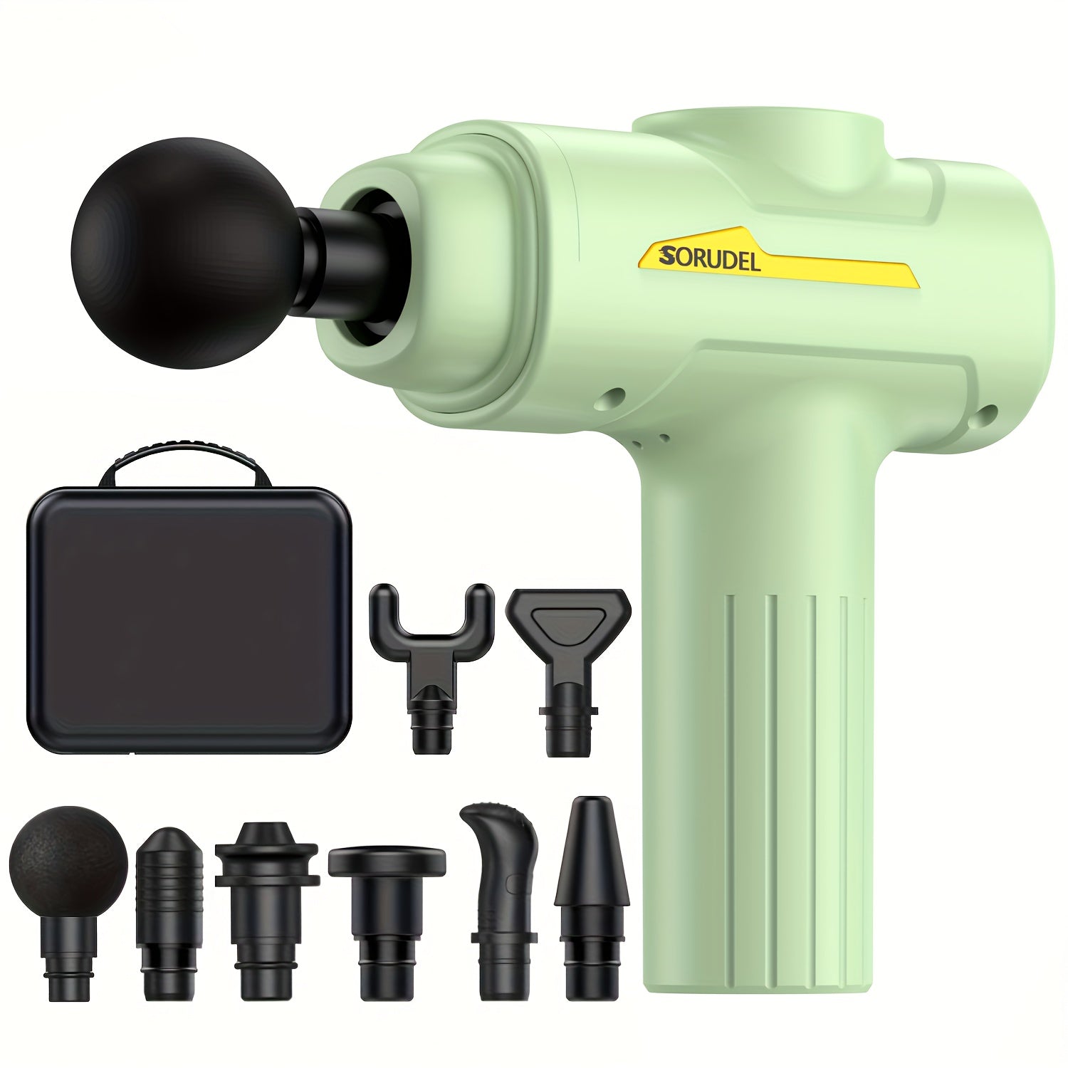 Deep Tissue Massage Gun with 8 Heads Rechargeable Handheld Electric Muscle Fascia Gun