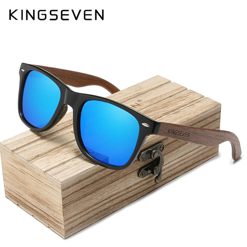 Black Walnut Wooden Sunglasses Polarized Retro Eyewear for Men and Women