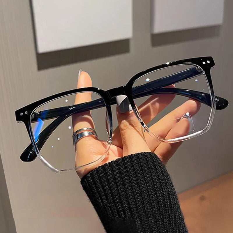 2/3 Pieces Clear Lens Acetate Square Frame Glasses for Computer Gaming Women Men