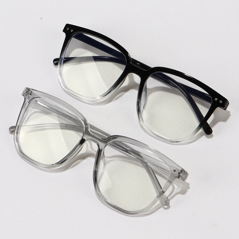 2/3 Pieces Clear Lens Acetate Square Frame Glasses for Computer Gaming Women Men