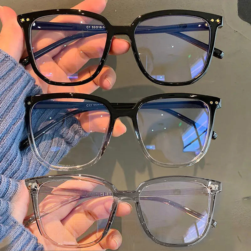 2/3 Pieces Clear Lens Acetate Square Frame Glasses for Computer Gaming Women Men