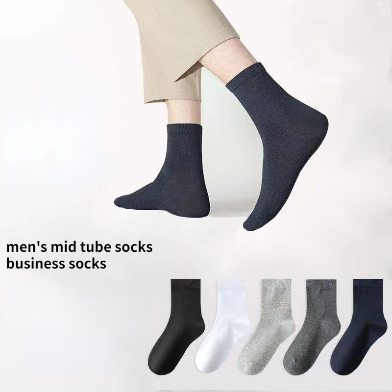 Men's Low Cut Socks 5 Pairs Breathable Cotton Polyester Casual All Seasons