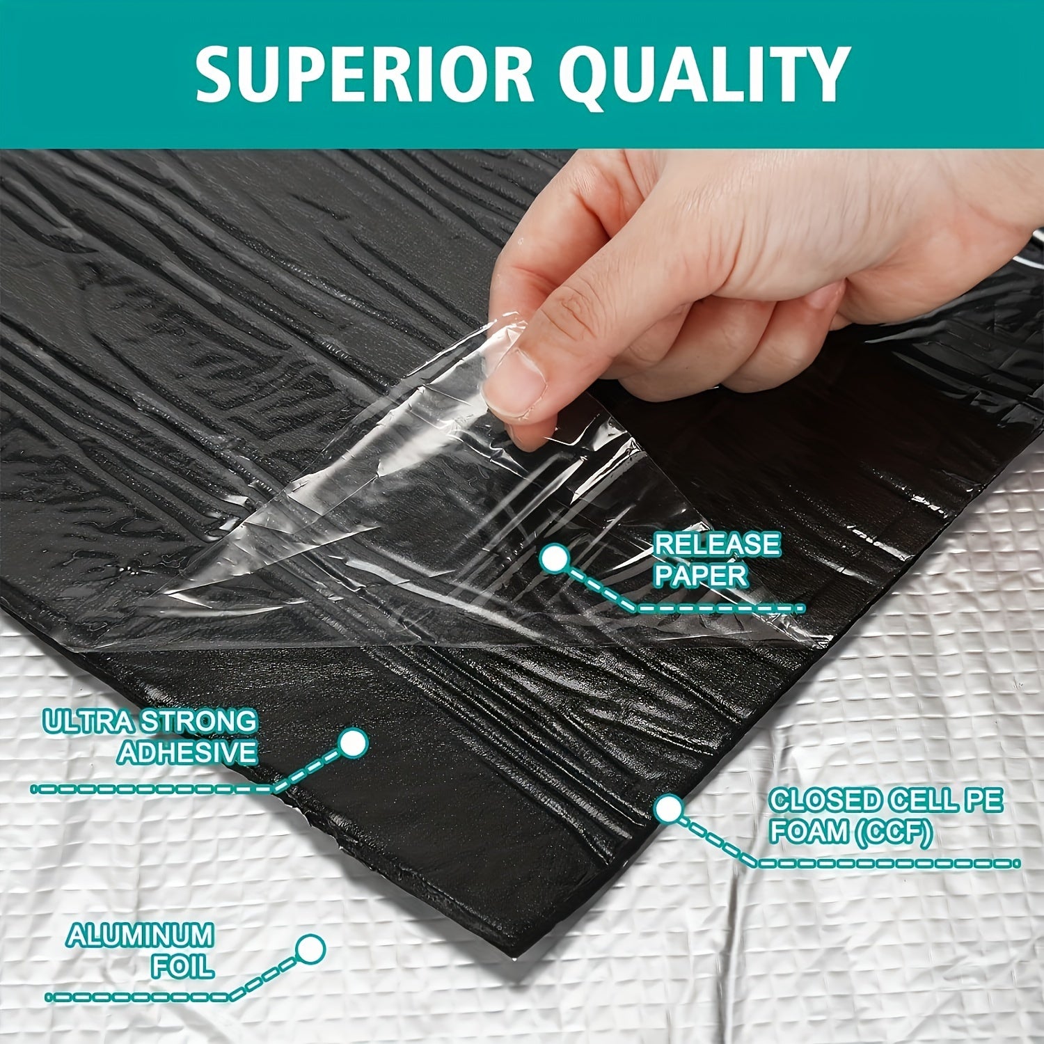 Car Soundproof Heat Insulation Pad for Doors and Engine Covers Aluminum Heat Shield