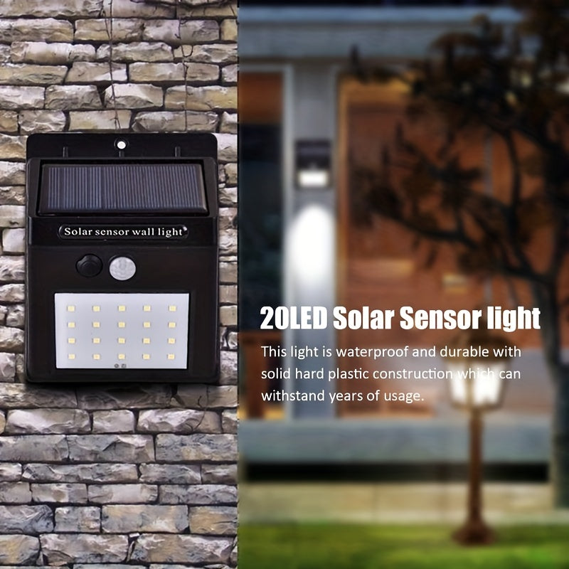 4-Piece Solar Outdoor Wall Lights with Motion Sensor for Garden Stairs Pathway