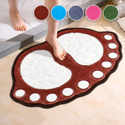 Alfombra de baño de espuma viscoelástica con huella de perro, antideslizante, absorbente, lavable a máquina, para interior, baño, cocina, dormitorio