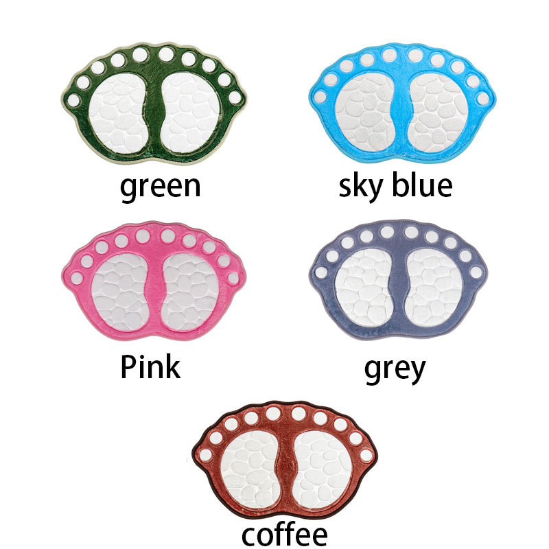 Alfombra de baño de espuma viscoelástica con huella de perro, antideslizante, absorbente, lavable a máquina, para interior, baño, cocina, dormitorio