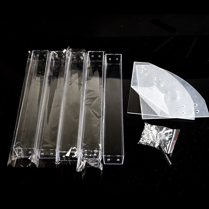 Akril quyoshdan va ko'zoynaklar uchun tashkil etuvchi va ko'zoynaklar uchun ko'rsatish standi, tishli qutichali