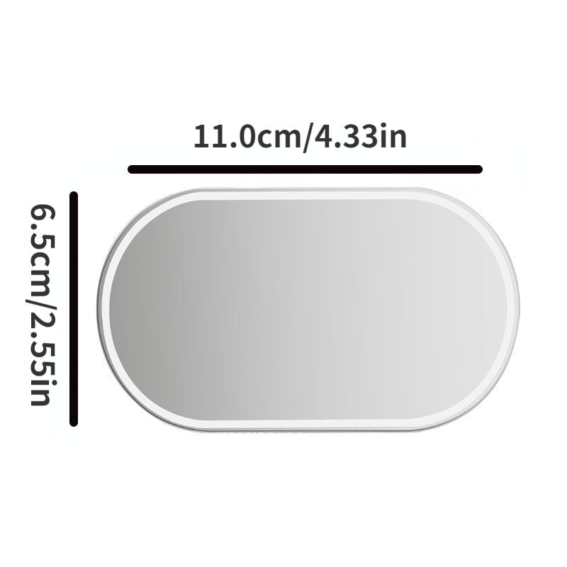 Universal Stainless Steel Car Sun Visor Mirror Cosmetic Makeup Vanity Compact