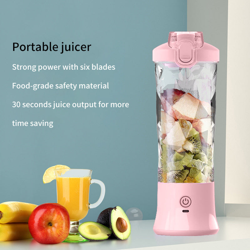 600ml Portable Blender for Smoothies and Shakes USB Rechargeable with 4000mAh Battery Easy-Clean Travel Cup