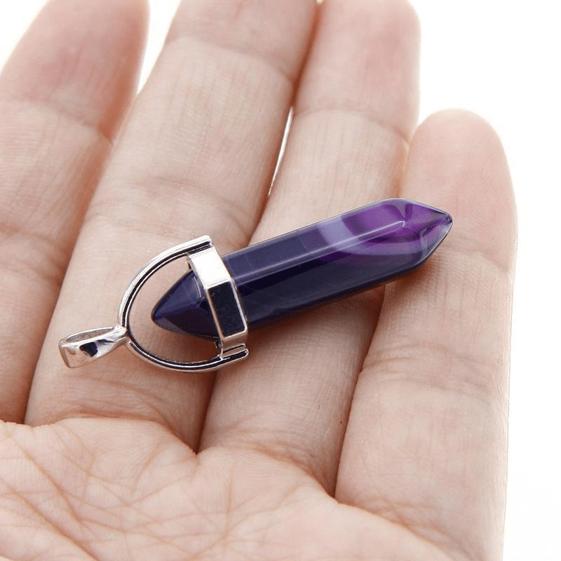 Juego de 15 colgantes de cristal de chakra multicolor con cadena de cuero negro para collar de joyería