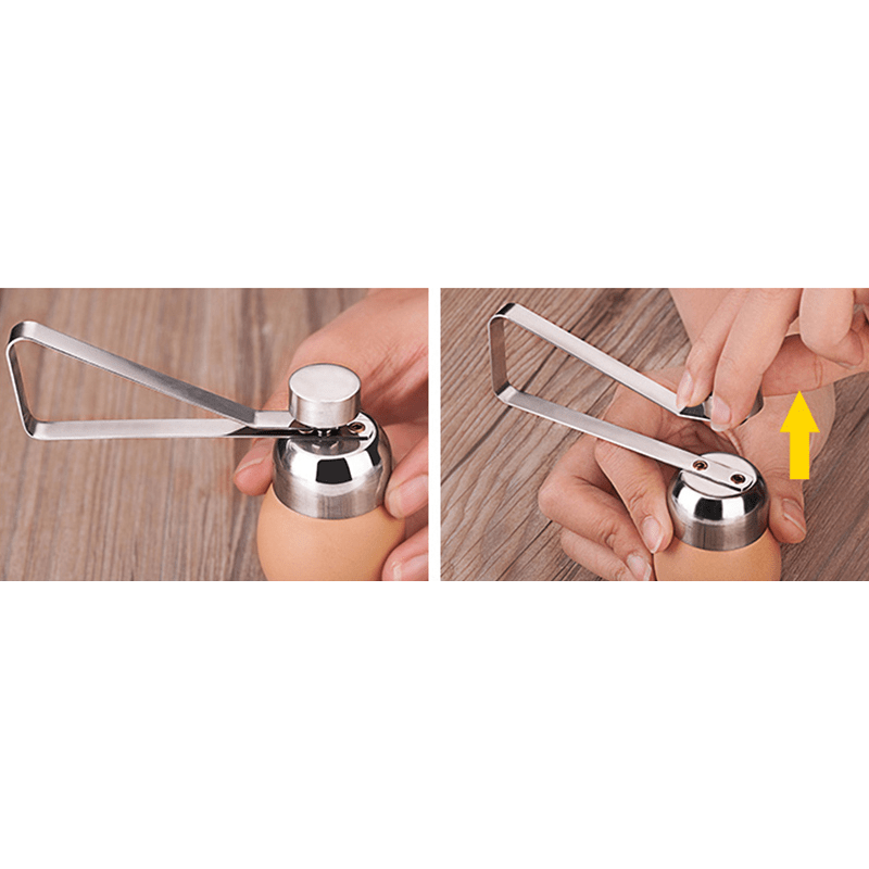 Egg Cracker Topper Stainless Steel Egg Shell Remover Kitchen Gadget