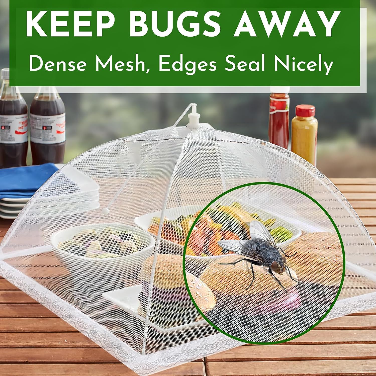 Палатка-экран для еды с сеткой, 43 см, складная, многоразовая, для пикника на открытом воздухе, вечеринка