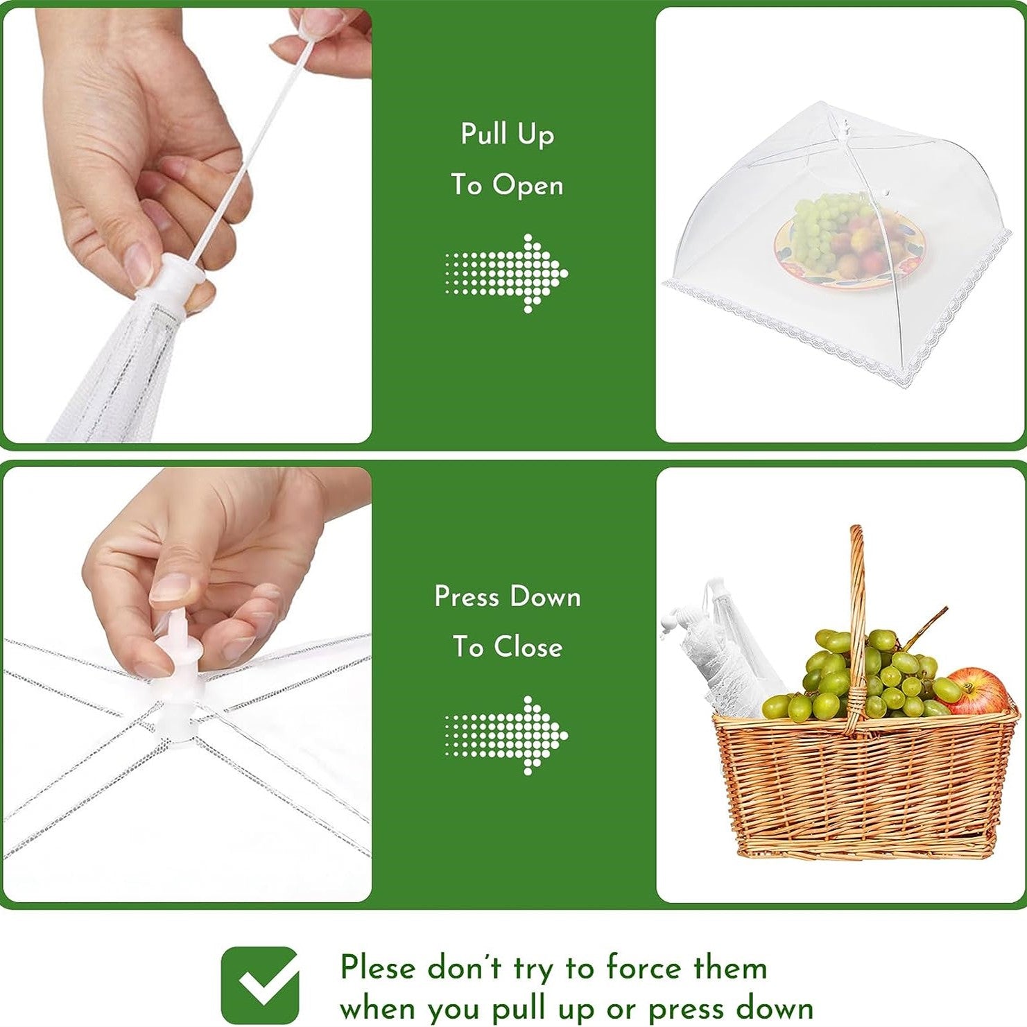 Палатка-экран для еды с сеткой, 43 см, складная, многоразовая, для пикника на открытом воздухе, вечеринка