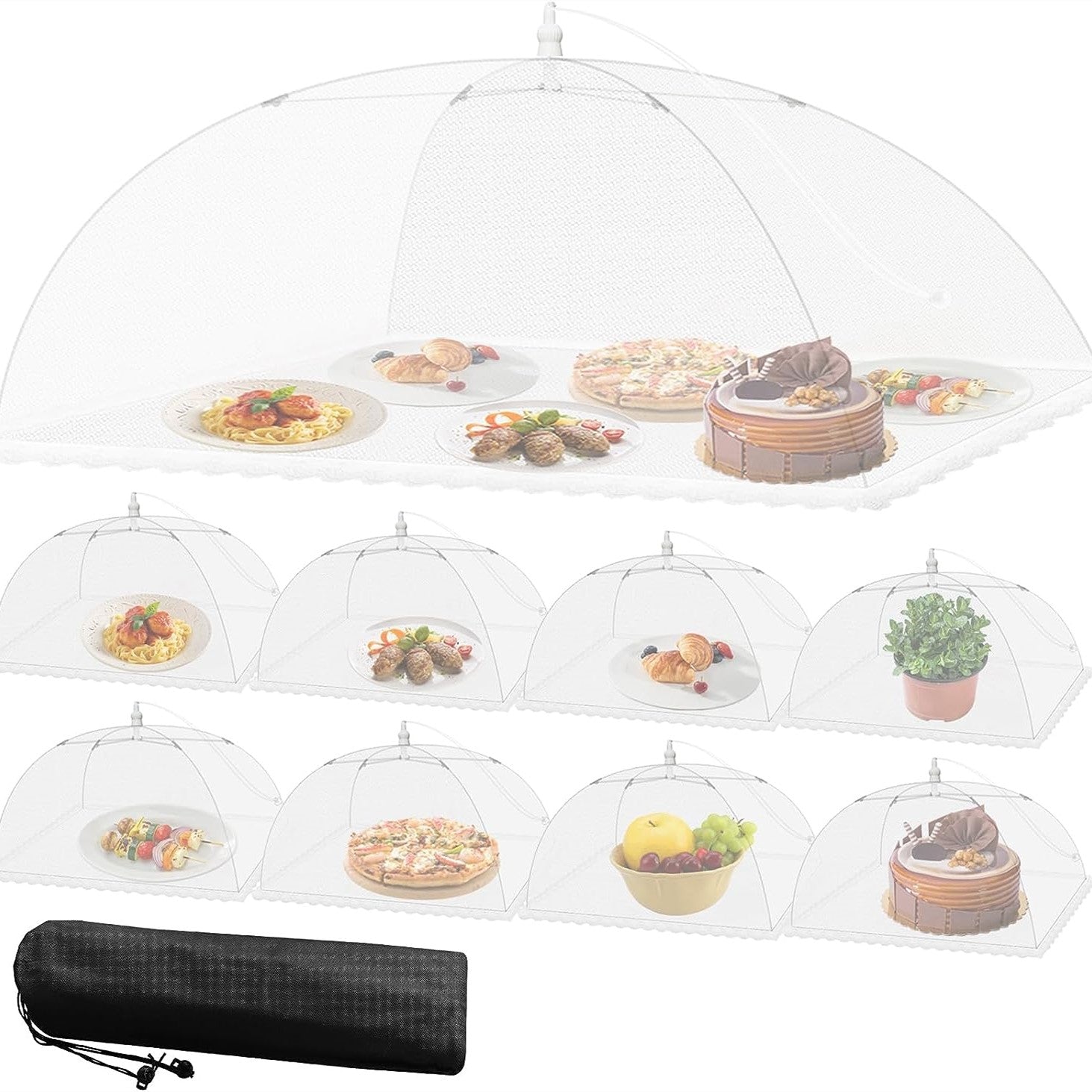 Tienda de malla con tapa emergente de 43cm, plegable, reutilizable, para exteriores, picnic y fiesta