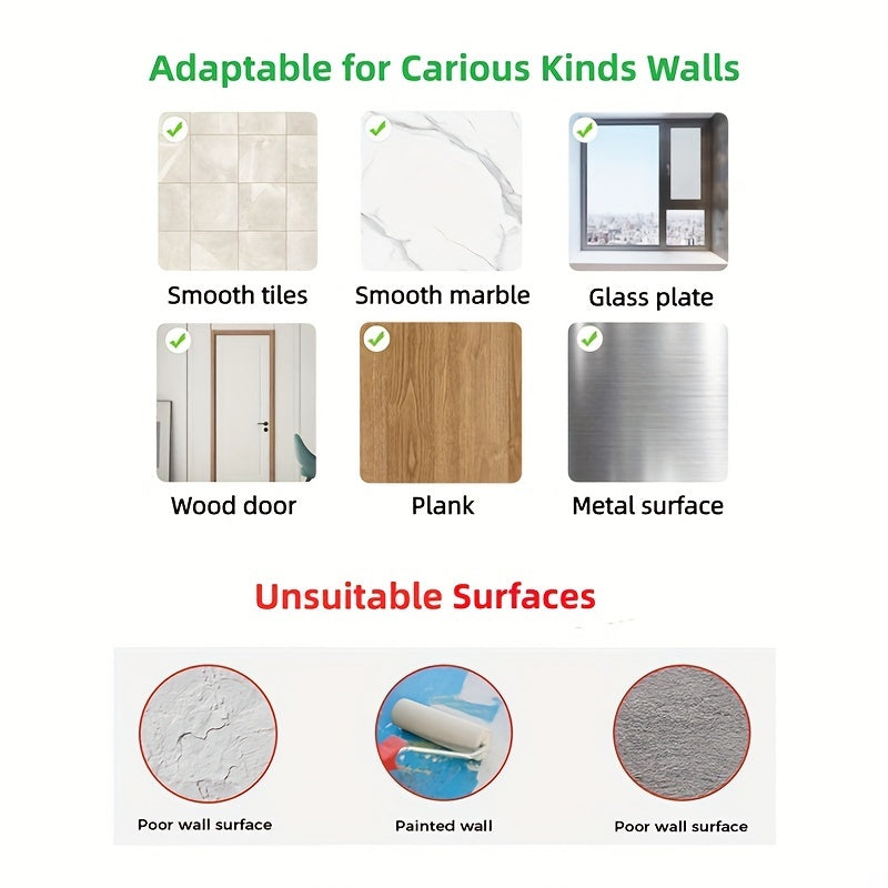 Organizador de pared para fregona y escoba, instalación sin taladro, ganchos de plástico ajustables, almacenamiento en cocina, baño y garaje