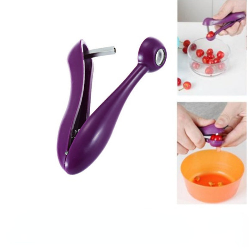 Cherry Fruit Pitter Remover Olive Corer Seed Extractor Kitchen Tool 12.7cm