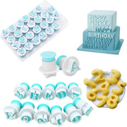 Baking Mold Set with Alphabet Fondant Cookie Cutter Plunger Embosser for Cake