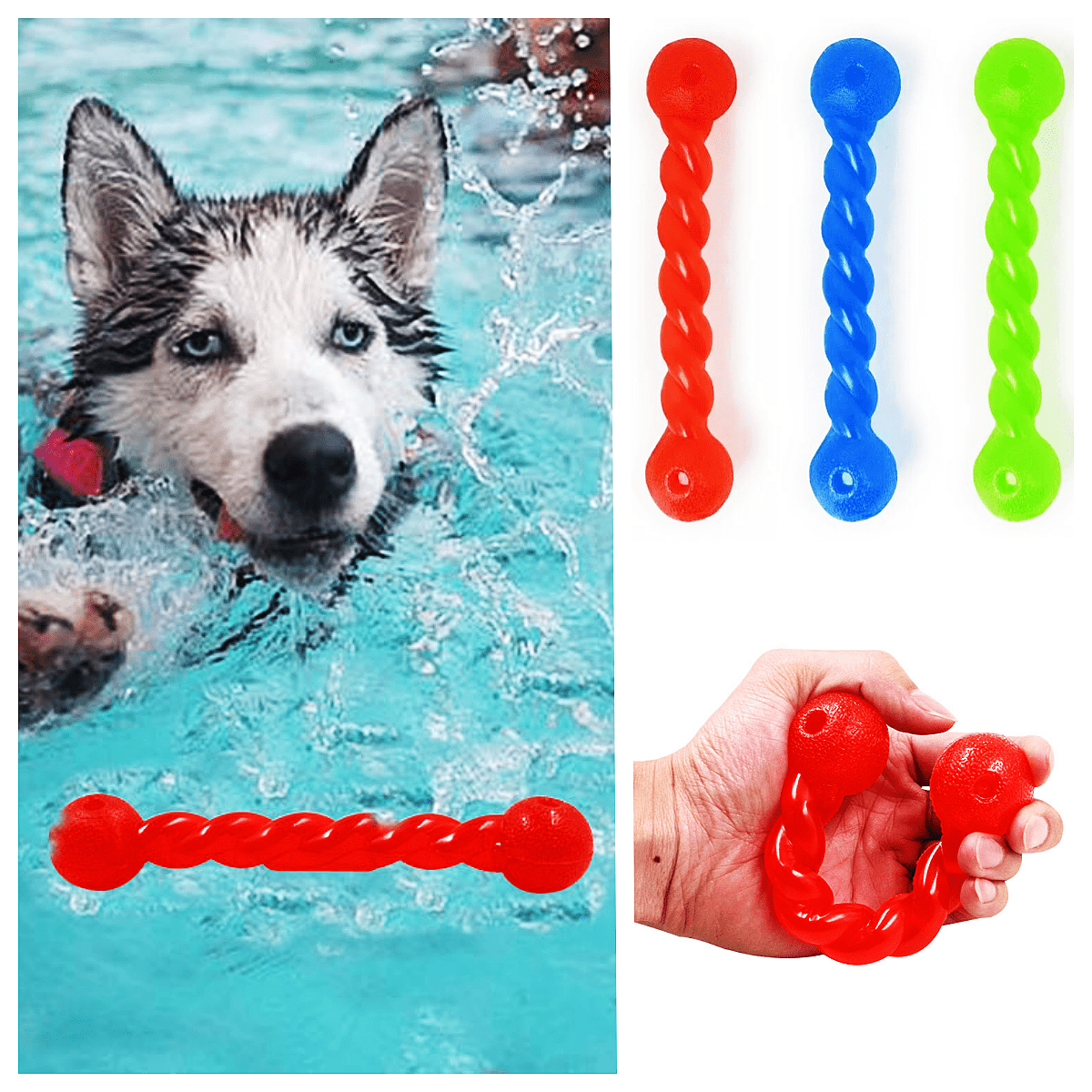 Rubber Chew Toy for Medium to Large Dogs Aggressive Chewers Durable Interactive Textured