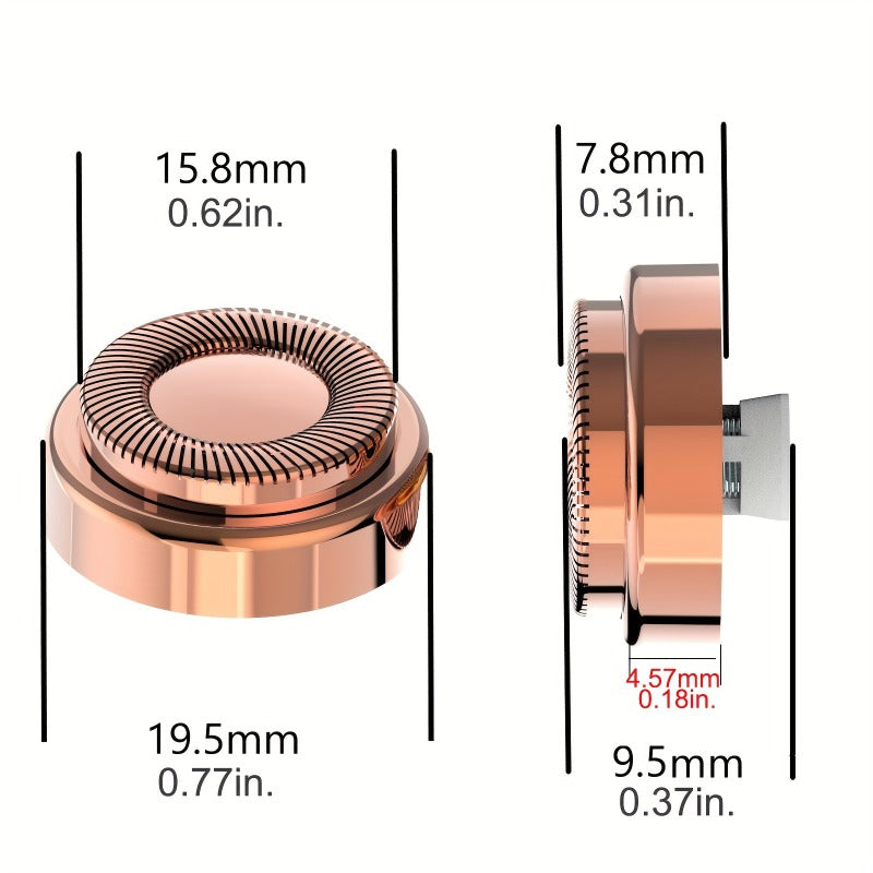 Cabezas de repuesto para removedor de vello facial para mujer, amigables con la piel, compatible con Finishing Touch
