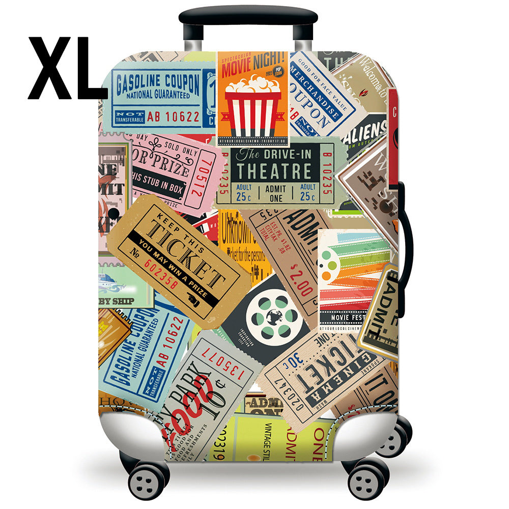 Sayohat uchun elastik mato yukxalta qopqog'i trolley sumkalari uchun 45.72-81.28 sm, yuvilishi mumkin, egiluvchan va portativ, tasodifiy print dizayni bilan.