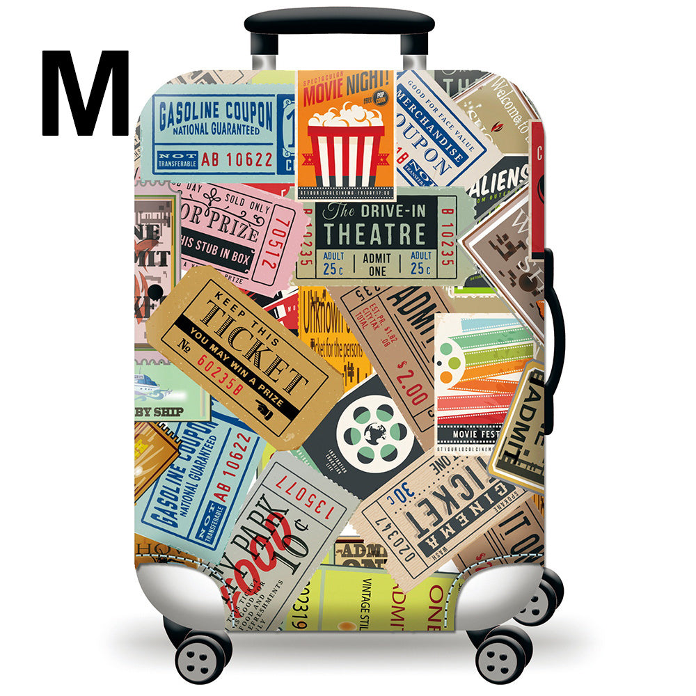 Sayohat uchun elastik mato yukxalta qopqog'i trolley sumkalari uchun 45.72-81.28 sm, yuvilishi mumkin, egiluvchan va portativ, tasodifiy print dizayni bilan.