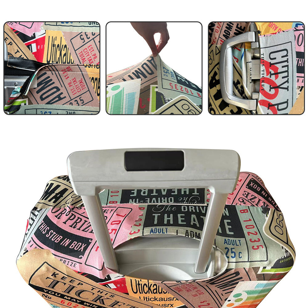 Sayohat uchun elastik mato yukxalta qopqog'i trolley sumkalari uchun 45.72-81.28 sm, yuvilishi mumkin, egiluvchan va portativ, tasodifiy print dizayni bilan.