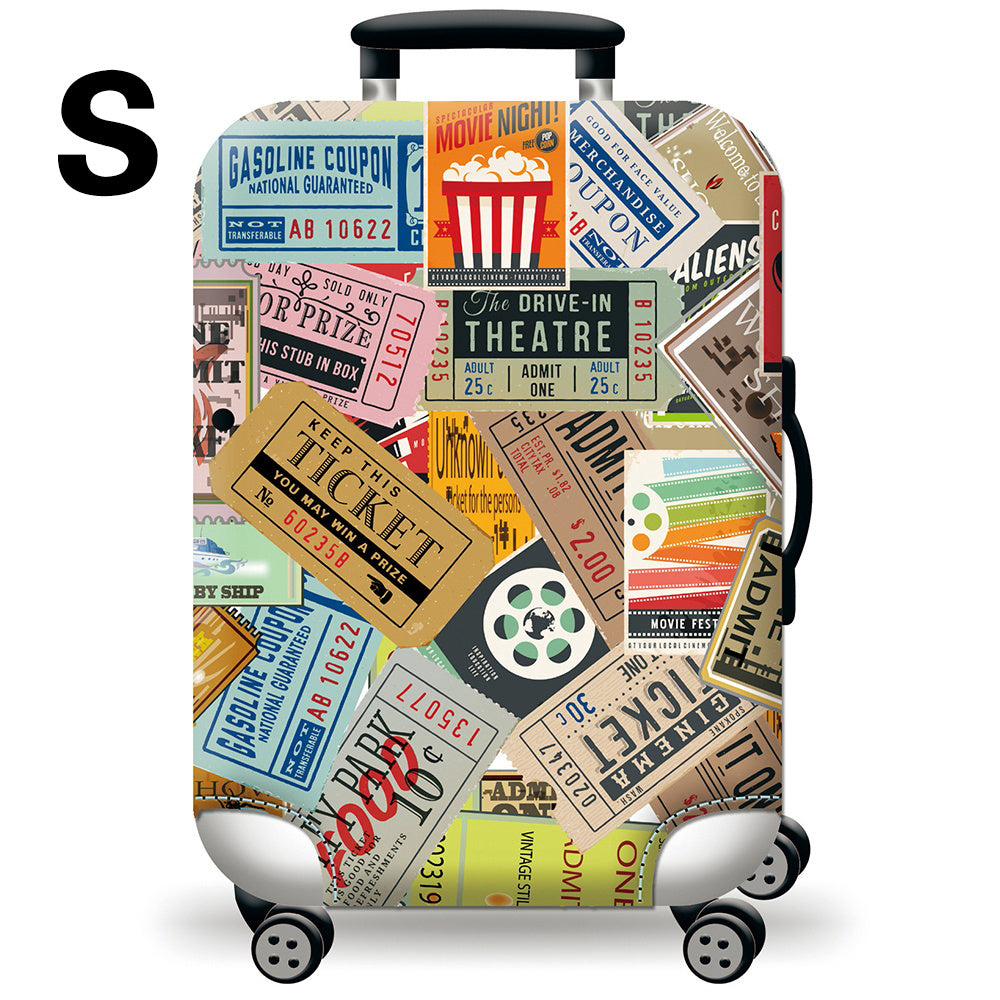 Sayohat uchun elastik mato yukxalta qopqog'i trolley sumkalari uchun 45.72-81.28 sm, yuvilishi mumkin, egiluvchan va portativ, tasodifiy print dizayni bilan.