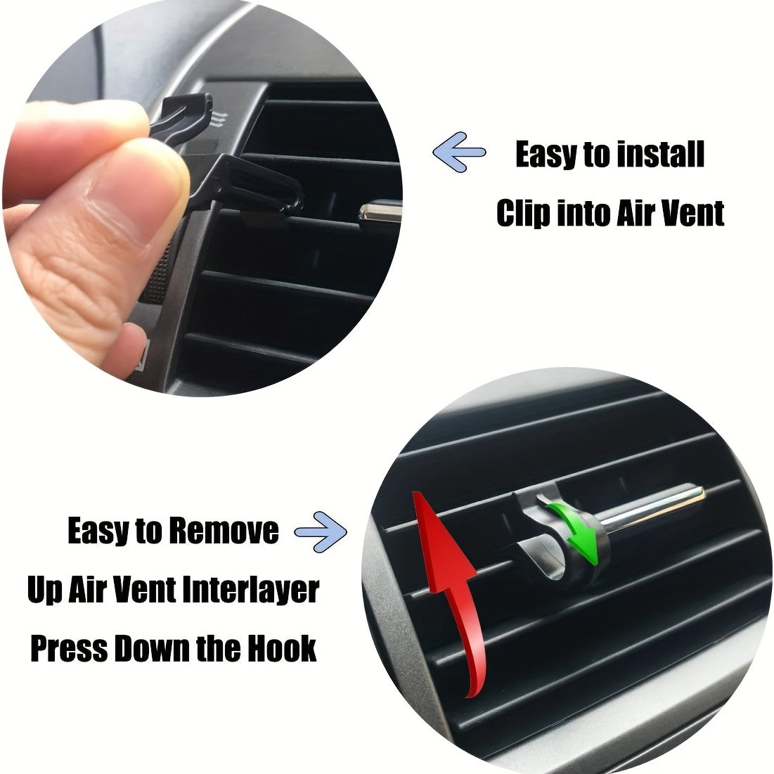 Car Car Air Vent Phone Holder Coin Storage Bag Organizer with Hook