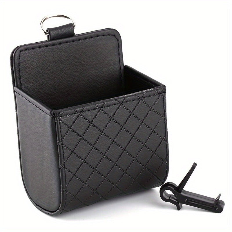 Car Car Air Vent Phone Holder Coin Storage Bag Organizer with Hook