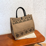 Canvas Tote Bag with Spacious Storage for Shopping and Mommy Duties