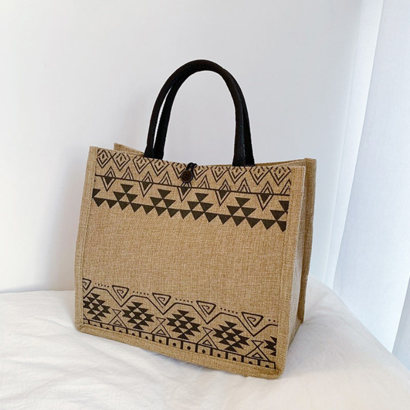 Canvas Tote Bag with Spacious Storage for Shopping and Mommy Duties