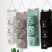Hanging Storage Bag Wall Organizer Cartoon Pattern 60cm Tidy Small Items