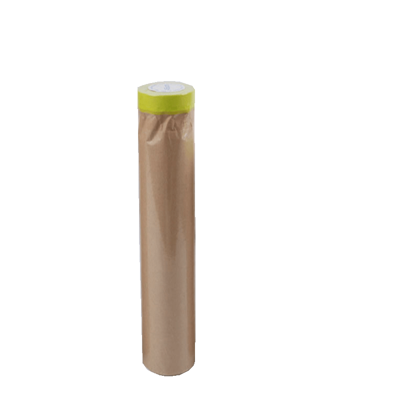 Rollo de papel de enmascarar pre-pegado para pintura, 15.24m, cinta protectora y cortina