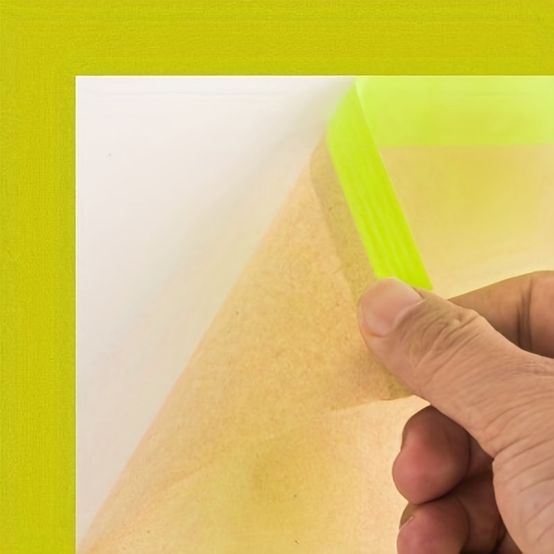 Rollo de papel de enmascarar pre-pegado para pintura, 15.24m, cinta protectora y cortina