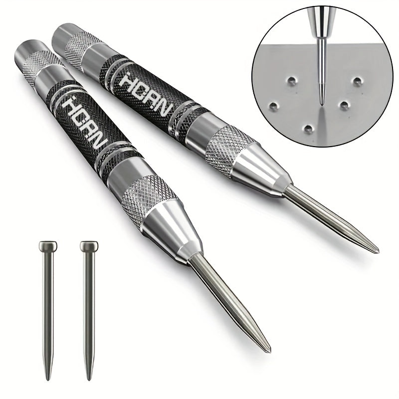Adjustable Steel Automatic Center Punch for Wood and Metal Precise Marking