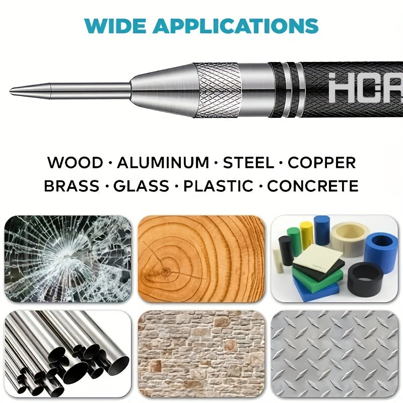 Adjustable Steel Automatic Center Punch for Wood and Metal Precise Marking