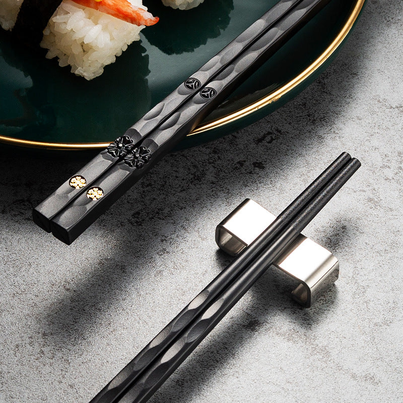 Black and Gold Chopsticks Set for Sushi and Asian Cuisine Giftware