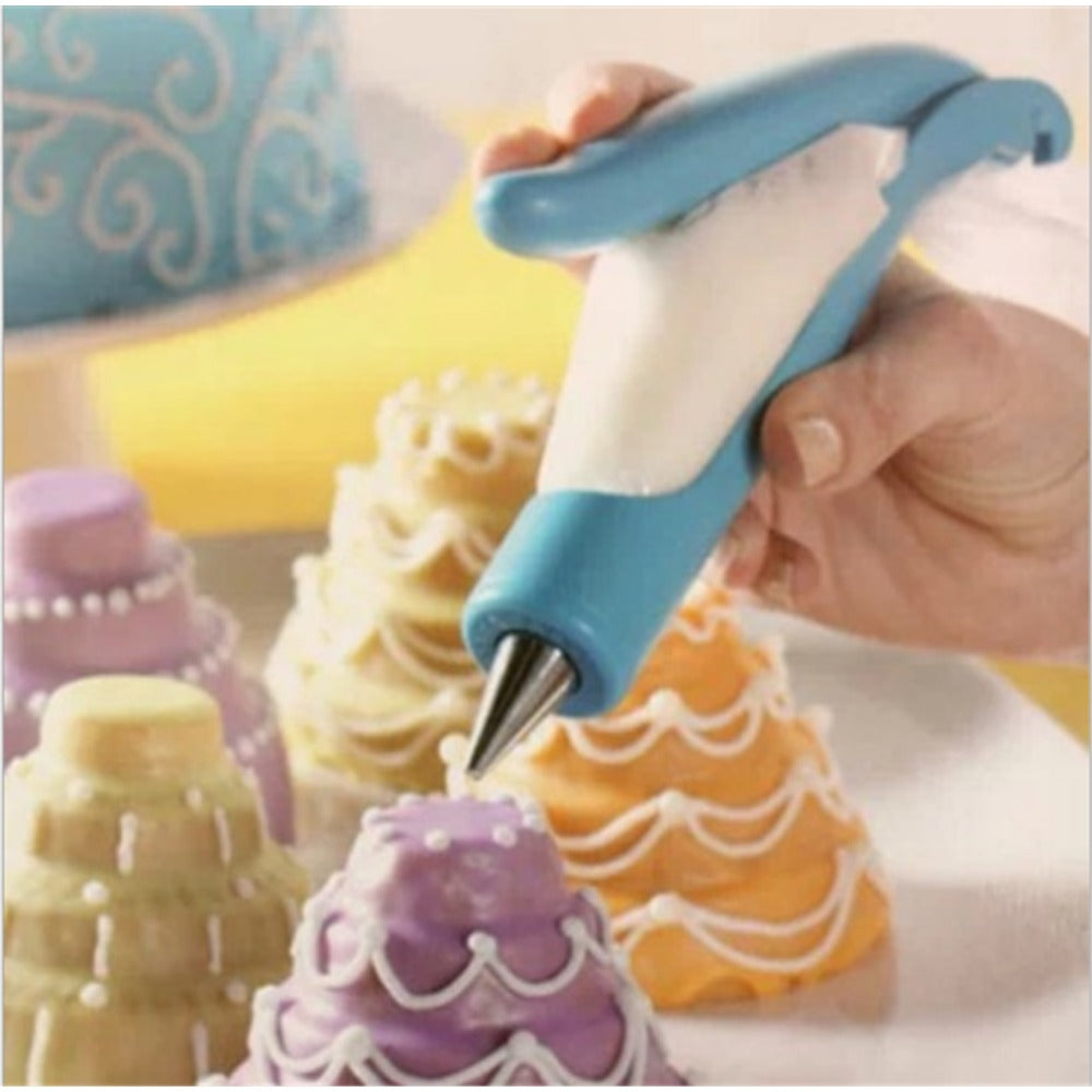7-Piece Pastry Icing Pen Set with Reusable Piping Bag Nozzle Tips Fondant Cake Decorating Tools